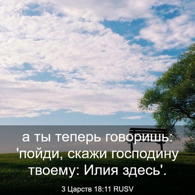 Picture 03 - 3 Царств 18:11 RUSV - а ты теперь говоришь: - Bible Verse Picture