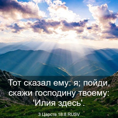 Picture 03 - 3 Царств 18:8 RUSV - Тот сказал ему: я; пойди, - Bible Verse Picture