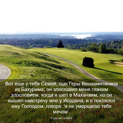 Picture 03 - 3 Царств 2:8 RUSV - Вот еще у тебя Семей, сын - Bible Verse Picture