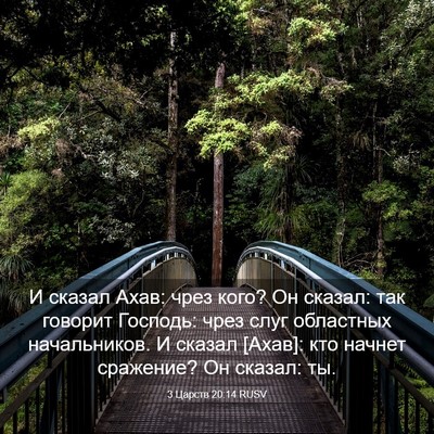 Picture 03 - 3 Царств 20:14 RUSV - И сказал Ахав: чрез кого? Он - Bible Verse Picture