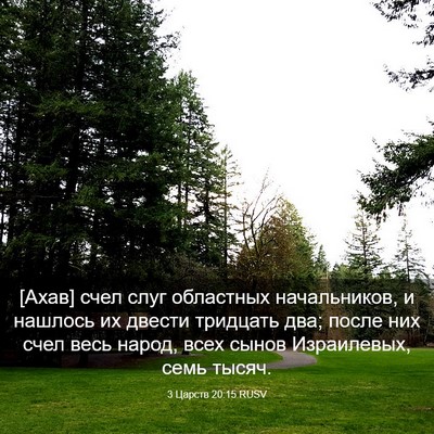 Picture 03 - 3 Царств 20:15 RUSV - [Ахав] счел слуг областных - Bible Verse Picture