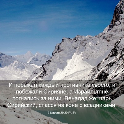 Picture 03 - 3 Царств 20:20 RUSV - И поражал каждый - Bible Verse Picture