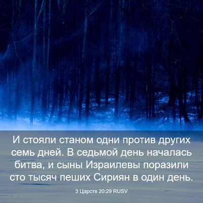 Picture 03 - 3 Царств 20:29 RUSV - И стояли станом одни - Bible Verse Picture
