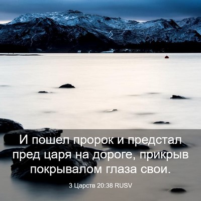 Picture 03 - 3 Царств 20:38 RUSV - И пошел пророк и предстал - Bible Verse Picture