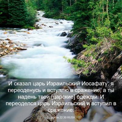 Picture 03 - 3 Царств 22:30 RUSV - И сказал царь Израильский - Bible Verse Picture