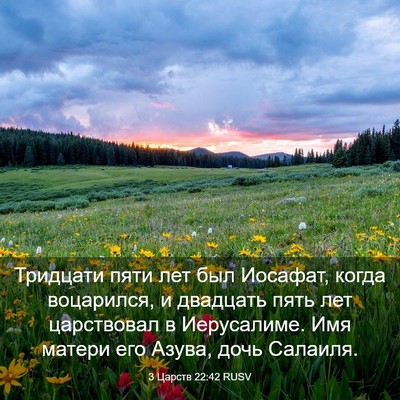 Picture 03 - 3 Царств 22:42 RUSV - Тридцати пяти лет был - Bible Verse Picture