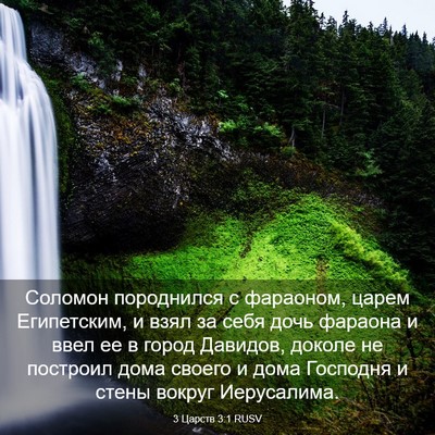 Picture 03 - 3 Царств 3:1 RUSV - Соломон породнился с - Bible Verse Picture