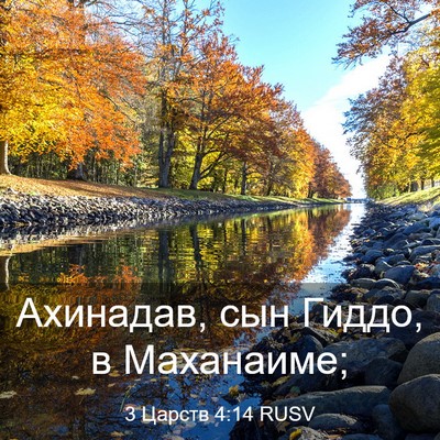 Picture 03 - 3 Царств 4:14 RUSV - Ахинадав, сын Гиддо, в - Bible Verse Picture