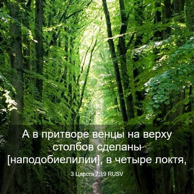 Picture 03 - 3 Царств 7:19 RUSV - А в притворе венцы на верху - Bible Verse Picture