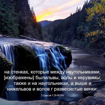 Picture 03 - 3 Царств 7:29 RUSV - на стенках, которые между - Bible Verse Picture