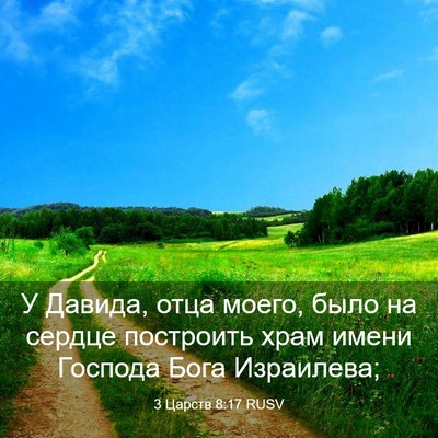 Picture 03 - 3 Царств 8:17 RUSV - У Давида, отца моего, было - Bible Verse Picture