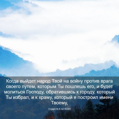 Picture 03 - 3 Царств 8:44 RUSV - Когда выйдет народ Твой на - Bible Verse Picture