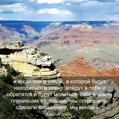 Picture 03 - 3 Царств 8:47 RUSV - и когда они в земле, в - Bible Verse Picture