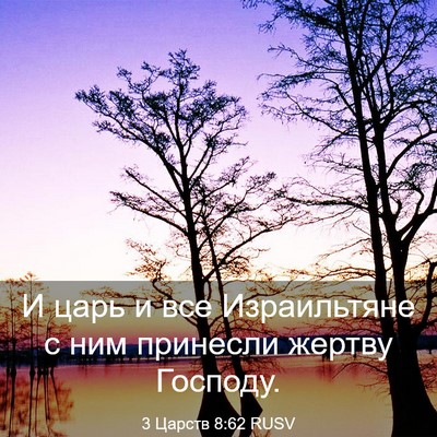 Picture 03 - 3 Царств 8:62 RUSV - И царь и все Израильтяне с - Bible Verse Picture