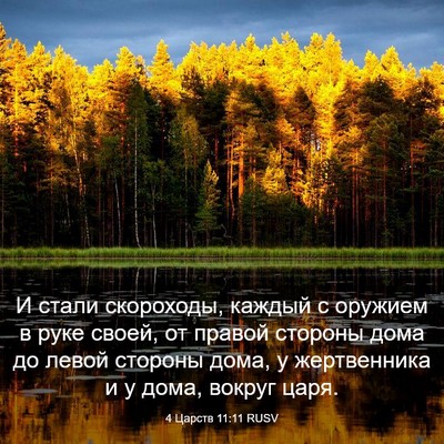 Picture 03 - 4 Царств 11:11 RUSV - И стали скороходы, каждый с - Bible Verse Picture