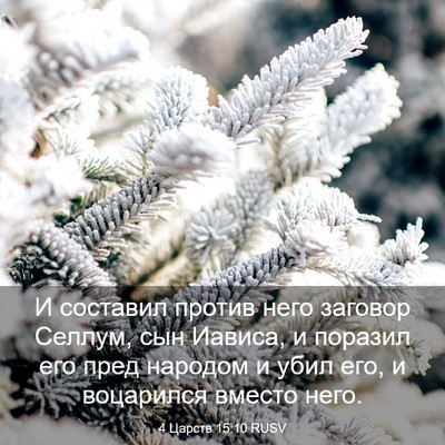 Picture 03 - 4 Царств 15:10 RUSV - И составил против него - Bible Verse Picture