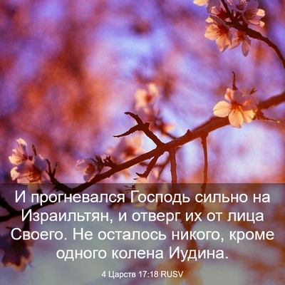 Picture 03 - 4 Царств 17:18 RUSV - И прогневался Господь - Bible Verse Picture