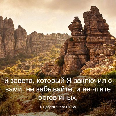 Picture 03 - 4 Царств 17:38 RUSV - и завета, который Я - Bible Verse Picture