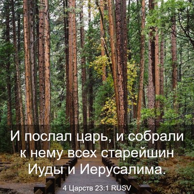 Picture 03 - 4 Царств 23:1 RUSV - И послал царь, и собрали к - Bible Verse Picture