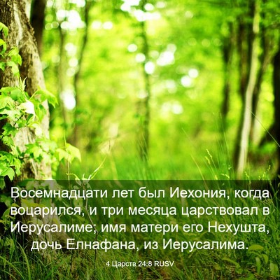 Picture 03 - 4 Царств 24:8 RUSV - Восемнадцати лет был - Bible Verse Picture