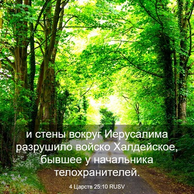 Picture 03 - 4 Царств 25:10 RUSV - и стены вокруг Иерусалима - Bible Verse Picture