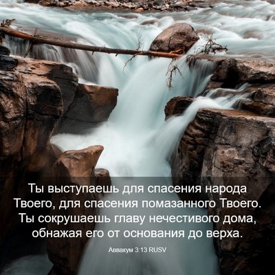 Picture 03 - Аввакум 3:13 RUSV - Ты выступаешь для спасения - Bible Verse Picture