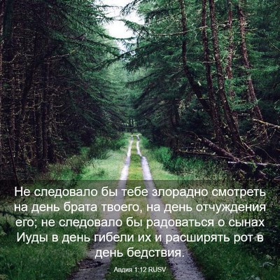 Picture 03 - Авдия 1:12 RUSV - Не следовало бы тебе - Bible Verse Picture