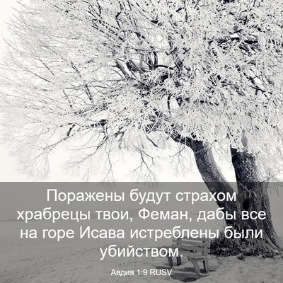 Picture 03 - Авдия 1:9 RUSV - Поражены будут страхом - Bible Verse Picture