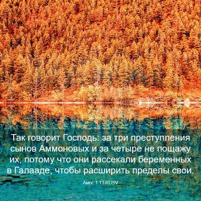 Picture 03 - Амос 1:13 RUSV - Так говорит Господь: за три - Bible Verse Picture