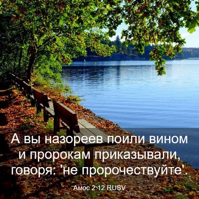 Picture 03 - Амос 2:12 RUSV - А вы назореев поили вином и - Bible Verse Picture