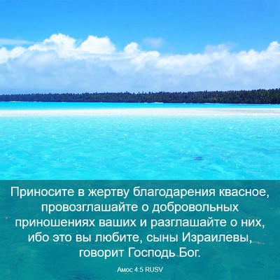 Picture 03 - Амос 4:5 RUSV - Приносите в жертву - Bible Verse Picture