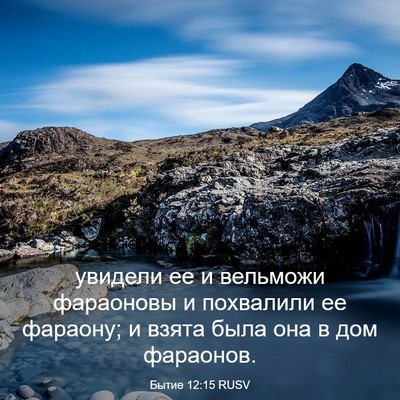 Picture 03 - Бытие 12:15 RUSV - увидели ее и вельможи - Bible Verse Picture