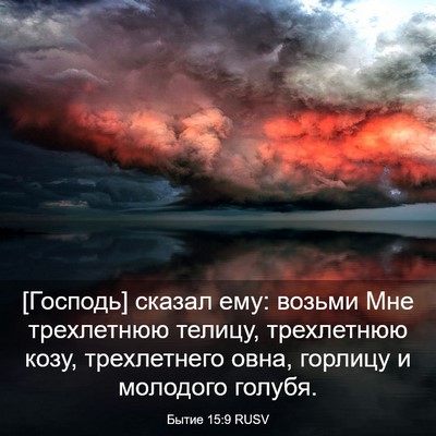 Picture 03 - Бытие 15:9 RUSV - [Господь] сказал ему: - Bible Verse Picture