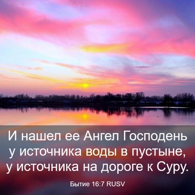 Picture 03 - Бытие 16:7 RUSV - И нашел ее Ангел Господень - Bible Verse Picture