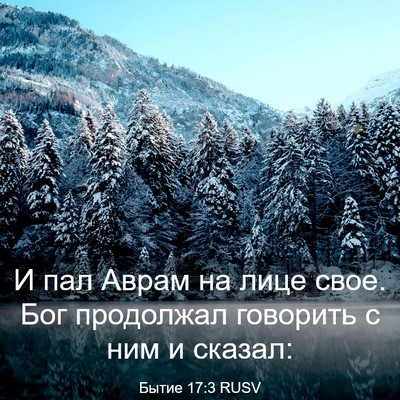Picture 03 - Бытие 17:3 RUSV - И пал Аврам на лице свое. - Bible Verse Picture