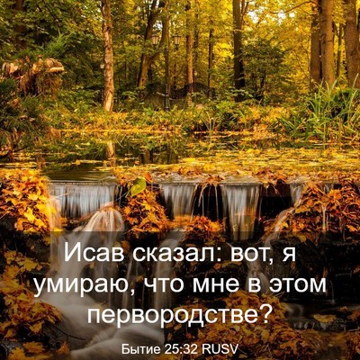 Picture 03 - Бытие 25:32 RUSV - Исав сказал: вот, я умираю, - Bible Verse Picture