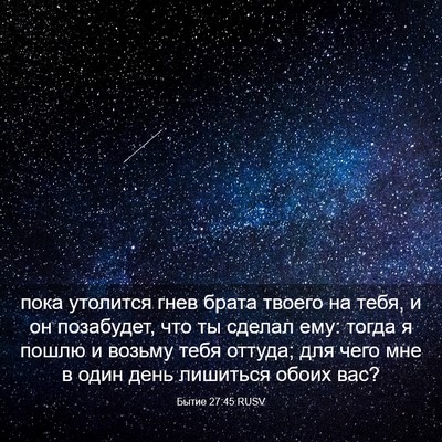 Picture 03 - Бытие 27:45 RUSV - пока утолится гнев брата - Bible Verse Picture