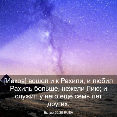 Picture 03 - Бытие 29:30 RUSV - [Иаков] вошел и к Рахили, и - Bible Verse Picture