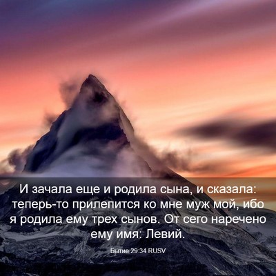 Picture 03 - Бытие 29:34 RUSV - И зачала еще и родила сына, - Bible Verse Picture