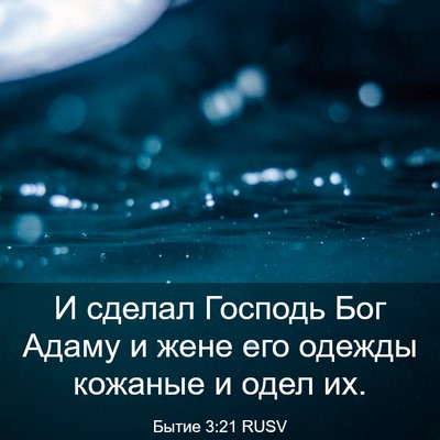 Picture 03 - Бытие 3:21 RUSV - И сделал Господь Бог Адаму - Bible Verse Picture