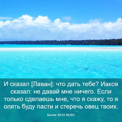 Picture 03 - Бытие 30:31 RUSV - И сказал [Лаван]: что дать - Bible Verse Picture
