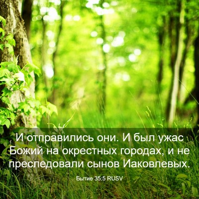 Picture 03 - Бытие 35:5 RUSV - И отправились они. И был - Bible Verse Picture