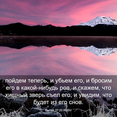 Picture 03 - Бытие 37:20 RUSV - пойдем теперь, и убьем его, - Bible Verse Picture