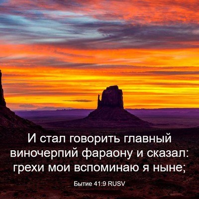 Picture 03 - Бытие 41:9 RUSV - И стал говорить главный - Bible Verse Picture