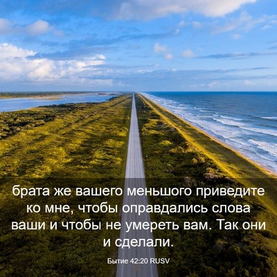 Picture 03 - Бытие 42:20 RUSV - брата же вашего меньшого - Bible Verse Picture