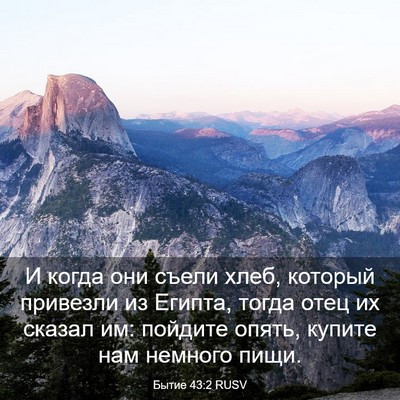 Picture 03 - Бытие 43:2 RUSV - И когда они съели хлеб, - Bible Verse Picture