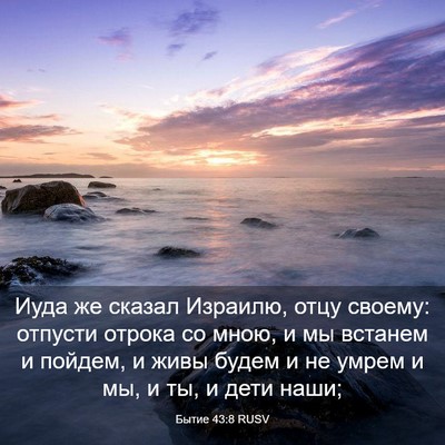Picture 03 - Бытие 43:8 RUSV - Иуда же сказал Израилю, - Bible Verse Picture