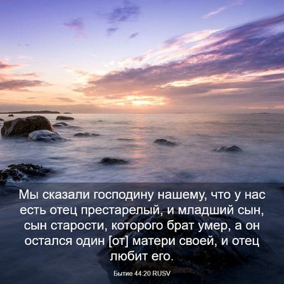Picture 03 - Бытие 44:20 RUSV - Мы сказали господину - Bible Verse Picture