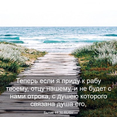 Picture 03 - Бытие 44:30 RUSV - Теперь если я приду к рабу - Bible Verse Picture