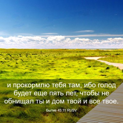Picture 03 - Бытие 45:11 RUSV - и прокормлю тебя там, ибо - Bible Verse Picture